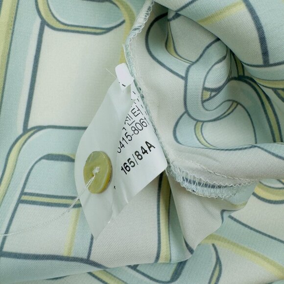 Zara All Over Chain Print Flowy Lightweight V-Neck Button Down Women's Size S - Picture 5 of 5